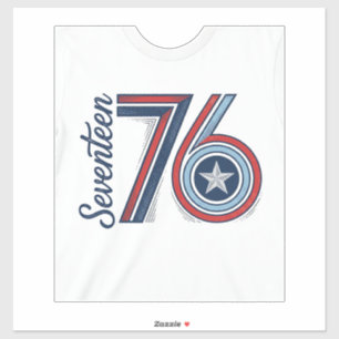 Retro Zeventien 76 Patriottisch Vector T-shirt Ont Sticker