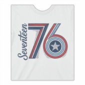 Retro Zeventien 76 Patriottisch Vector T-shirt Ont Sticker (Voorkant)