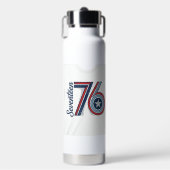 Retro Zeventien 76 Patriottisch Vector T-shirt Ont Waterfles (Voorkant)
