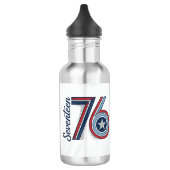 Retro Zeventien 76 Patriottisch Vector T-shirt Ont Waterfles (Links)