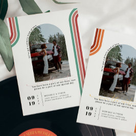 Retro Zeventiger jaren | Boog Foto Bewaar de Datum Save The Date