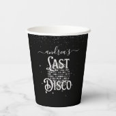 Retro Zeventiger Jaren Laatste Disco 70s Vrijgezel Papieren Bekers (Achterkant)