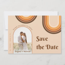 Retro Zeventiger Jaren Regenboog Boho Boog Foto Be