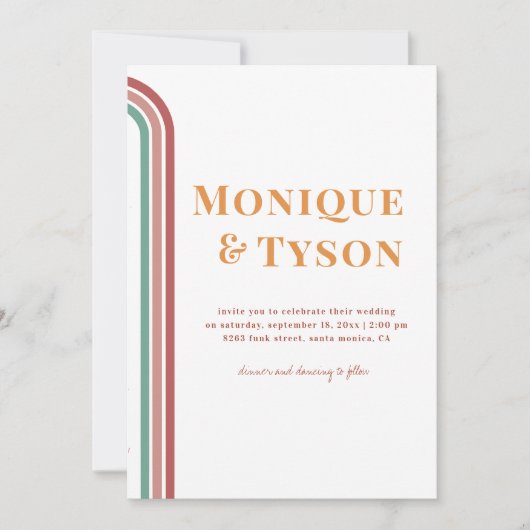 Retro Zeventiger jaren | Stoffelijk Roos Terra Cot Kaart (Voorkant)