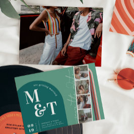 Retro Zeventiger Jaren Strepen Boog | Filmstrook F Save The Date