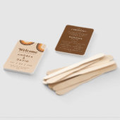 Retro Zeventiger Regenboog & 70s Typografie Trouw  Handwaaier (Niet-gemonteerd)