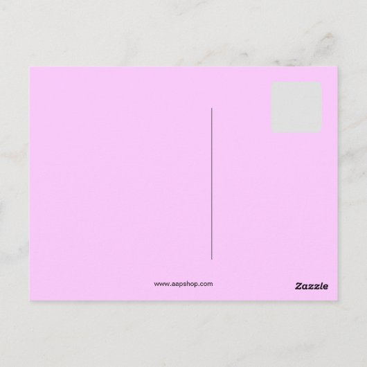 Retro zeventijds vredesliefdesmuziek briefkaart (Achterkant)