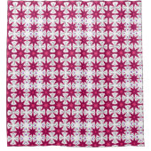 Retro ziet er roze paarse startbarst uit douchegordijn (Voorkant)