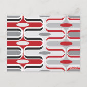 Retro Zig Zag Pattern Modern Art Deco Wedding Tabl Briefkaart (Achterkant)