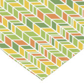 Retro Zig-Zag Sinaasappel & Groene Chevron Korte Tafelloper (Hoek)