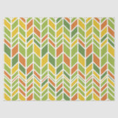Retro Zig-Zag Sinaasappel & Groene Chevron Tissuepapier (Voorkant)