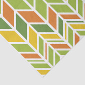 Retro Zig-Zag Sinaasappel & Groene Chevron Tissuepapier (Detail)