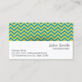 Retro Zigzag Psycholoog Visitekaartje (Voorkant)