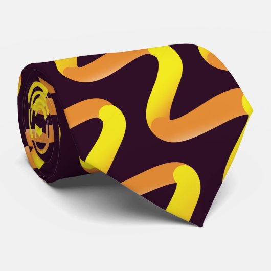 Retro ZigZag Stropdas (Opgerold)