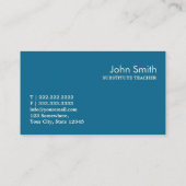 Retro Zigzag Substitute Visitekaartje leraar (Achterkant)