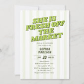 Retro Zij is net binnengekomen Trouwfeest Bruidssh Kaart (Voorkant)