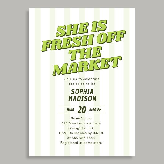 Retro Zij is net binnengekomen Trouwfeest Bruidssh Kaart