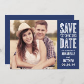 Retro Zijband | Bewaar deze Datum Mededeling Save The Date (Voorkant / Achterkant)