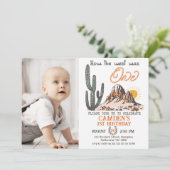 Retro zijfoto Hoe het Westen was een 1e verjaardag Kaart (Staand voorkant)