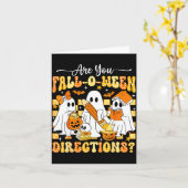 Retro zijn herfst o ween richtingen leraar hallowe kaart (Gele Bloem)