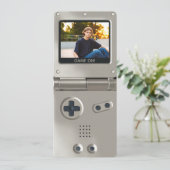 Retro Zilver Handheld Gaming II Verjaardag Kaart (Staand voorkant)
