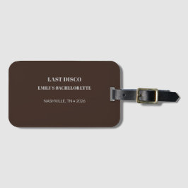 Retro Zilver Laatste Disco Bestemming Bagagelabel