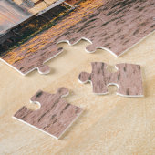 RETRO ZILVEREN CAMPER AANHANGER LEGPUZZEL (Zijkant)