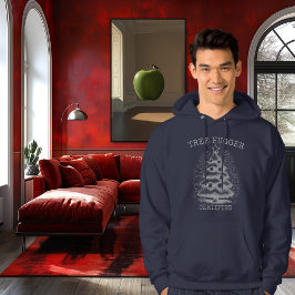 Retro Zilveren Vintage Halftone Kerstboom Hoodie