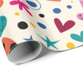 Retro Zingen Gelukkige Verjaardag Cadeaupapier (Rol Hoek)