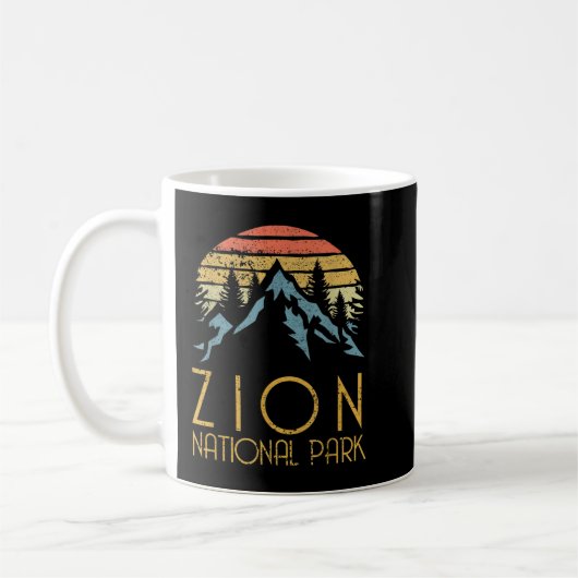  Retro Zion Nationaal Park Utah Koffiemok (Links)