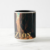 Retro Zion National Park Adventure Mug Mok (Midden)