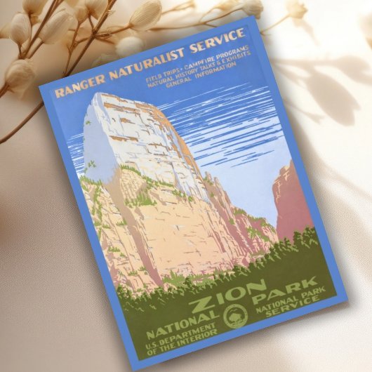  Retro Zion National Park reizen Briefkaart