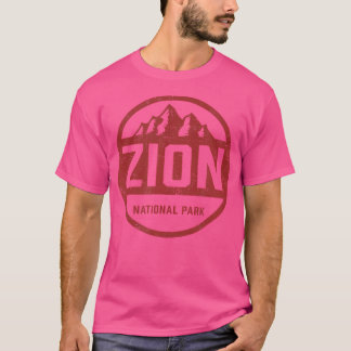 Retro Zion National Park Utah Mountain Vrouwen Man T-shirt