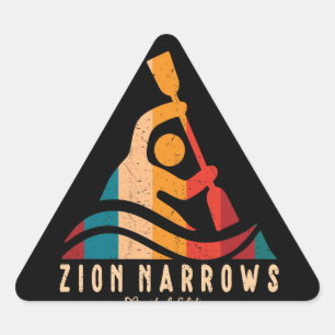 Retro Zion vernauwt kajakken Sticker