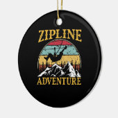  retro Zipline-avontuur bij Zipline Keramisch Ornament (Links)