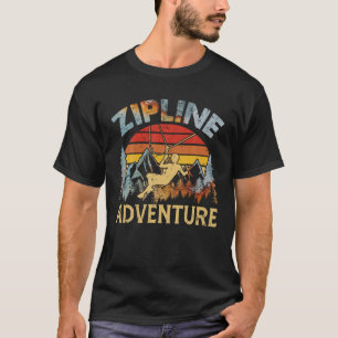 Retro Zipline avontuurlijk aanpassen Zipline L T-shirt