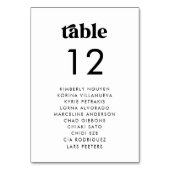 Retro Zitplaatskaart Gastnamen Minimalistische Bru Kaart (Achterkant)