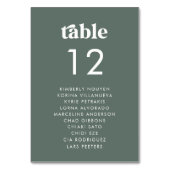 Retro Zitplaatskaart Gastnamen Minimalistische Bru Kaart (Voorkant)