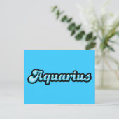 Retro Zodiac Aquarius Briefkaart (Staand voorkant)