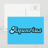Retro Zodiac Aquarius Briefkaart (Voorkant / Achterkant)
