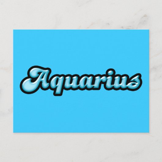 Retro Zodiac Aquarius Briefkaart (Voorkant)