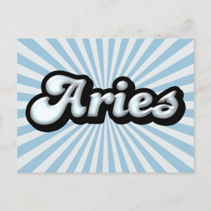 Retro Zodiac Aries Briefkaart