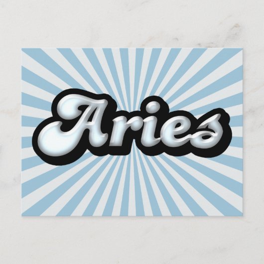 Retro Zodiac Aries Briefkaart (Voorkant)