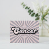 Retro Zodiac Cancer Briefkaart (Staand voorkant)