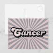 Retro Zodiac Cancer Briefkaart (Voorkant / Achterkant)