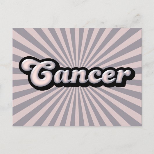 Retro Zodiac Cancer Briefkaart (Voorkant)