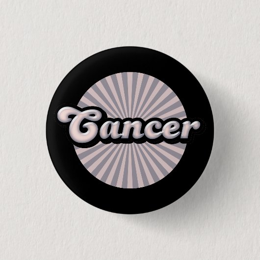Retro Zodiac Cancer Button (Voorkant)