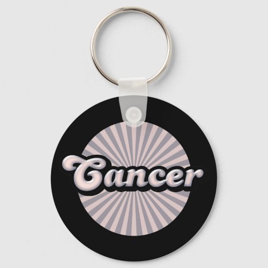 Retro Zodiac Cancer Sleutelhanger (Voorkant)