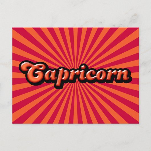 Retro Zodiac Capricorn Briefkaart (Voorkant)