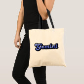 Retro Zodiac Gemini-Canvas tas (Voorkant (product))
